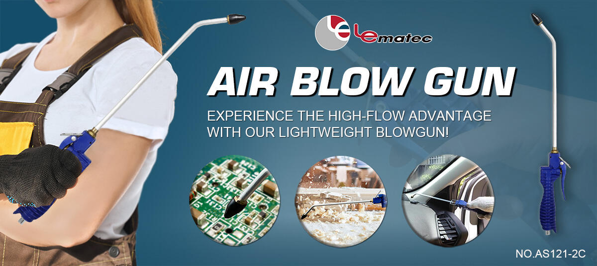AS121-2C Air Blow Gun with Safety Long Wand Nozzle