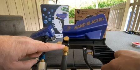 Handheld Portable Sandblaster Kit AS118-BLUE