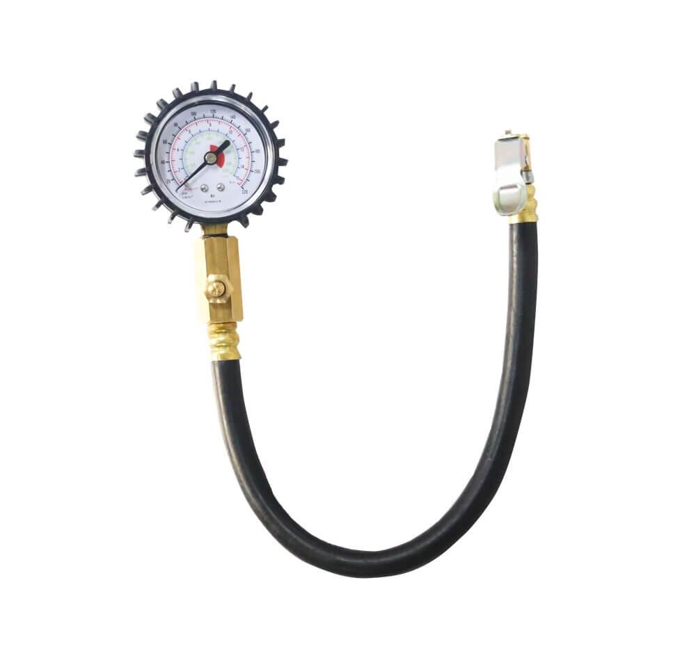 Pressure Tire Gauge With Flexible Hose 220PSI