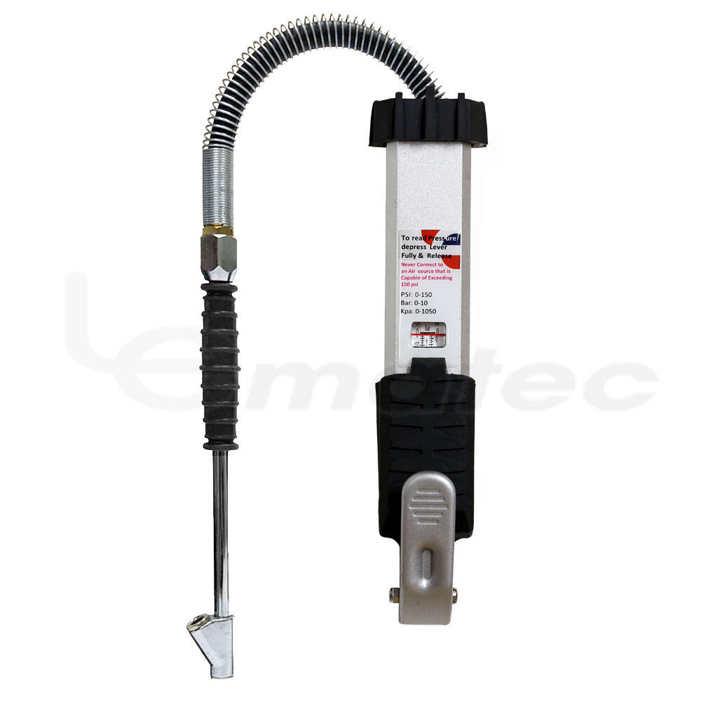 Tire Inflator Gauge Pump 12 Self Clamping Tire Inflator With Air Pressure Gauge