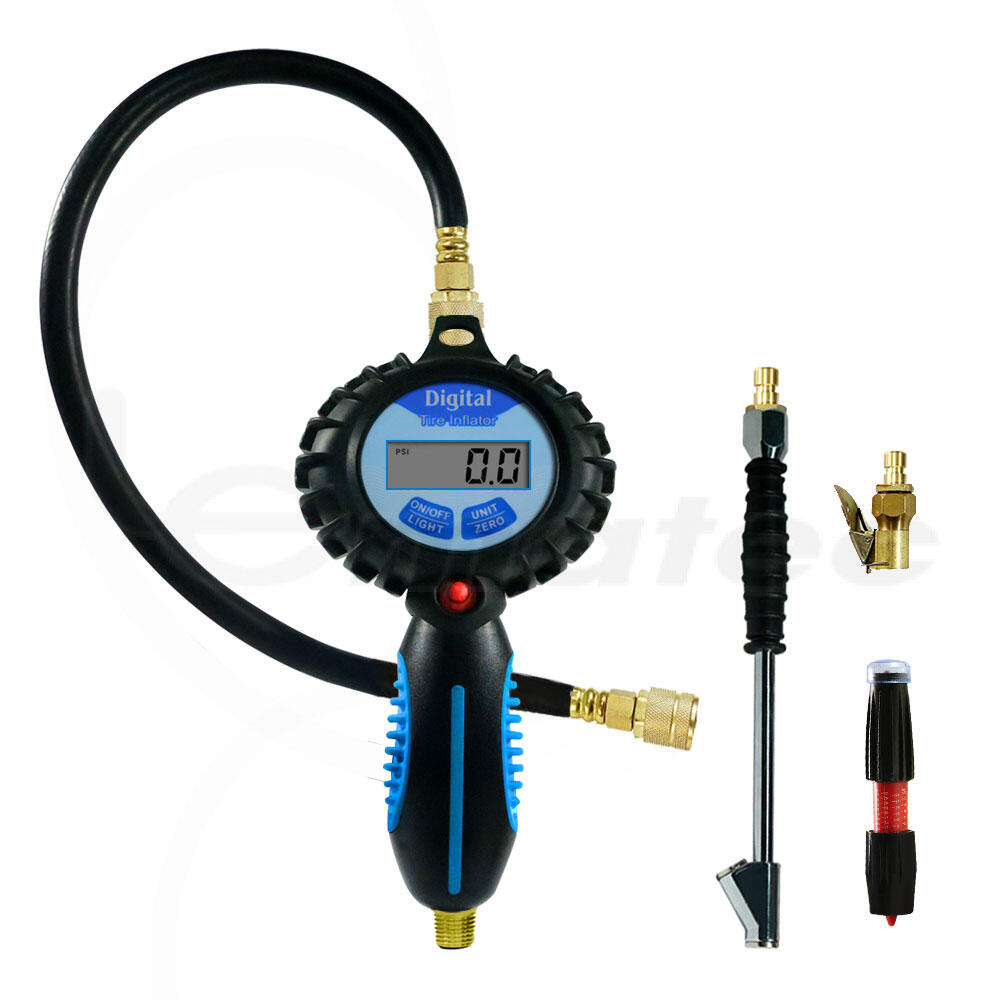5 Kits Tire Inflator With Digital Pressure Gauge Air tool kits