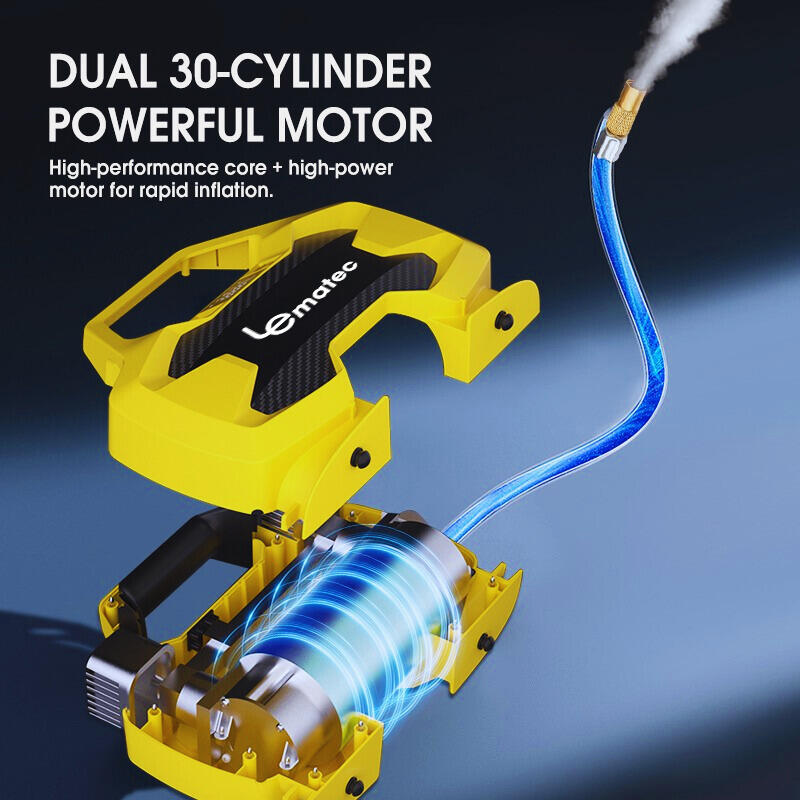 Air pump with overload safety system and rugged design