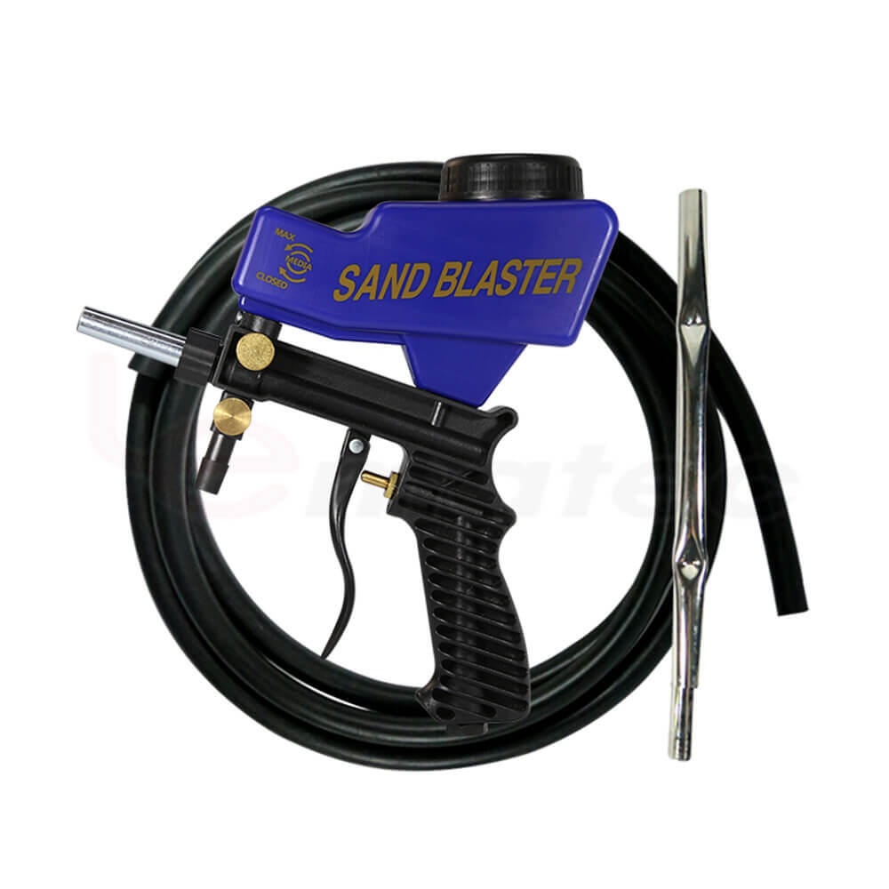 LEMATEC Gravity Feed With Siphon Feed Sandblaster Gun Sandblasting Abrasive  Tool Industrial Sandblaster