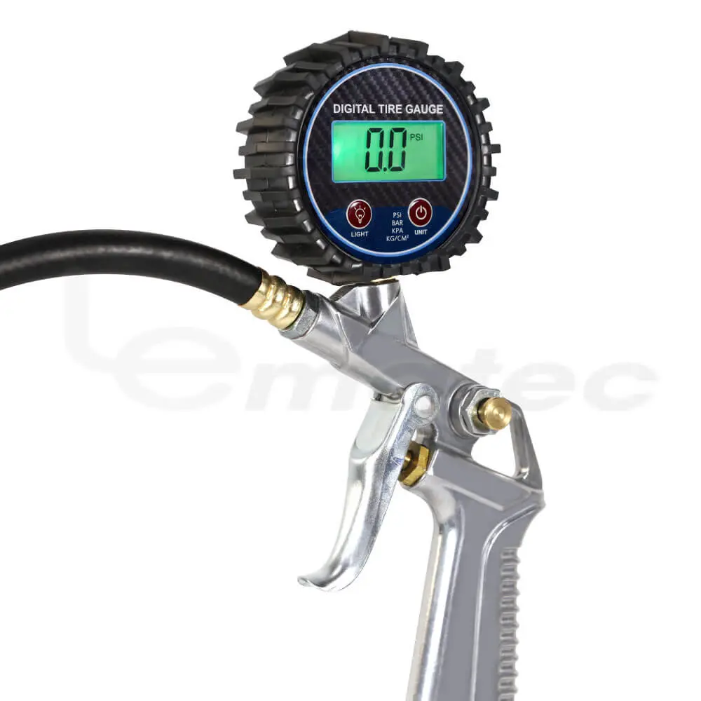 Tire air pump with gauge discount